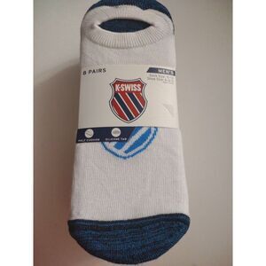 K-Swiss Men's Socks Low Cut No Show 8 pack Shoe Size 6 to 12.5